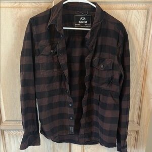 KUIU Men's Brown Plaid Shirt